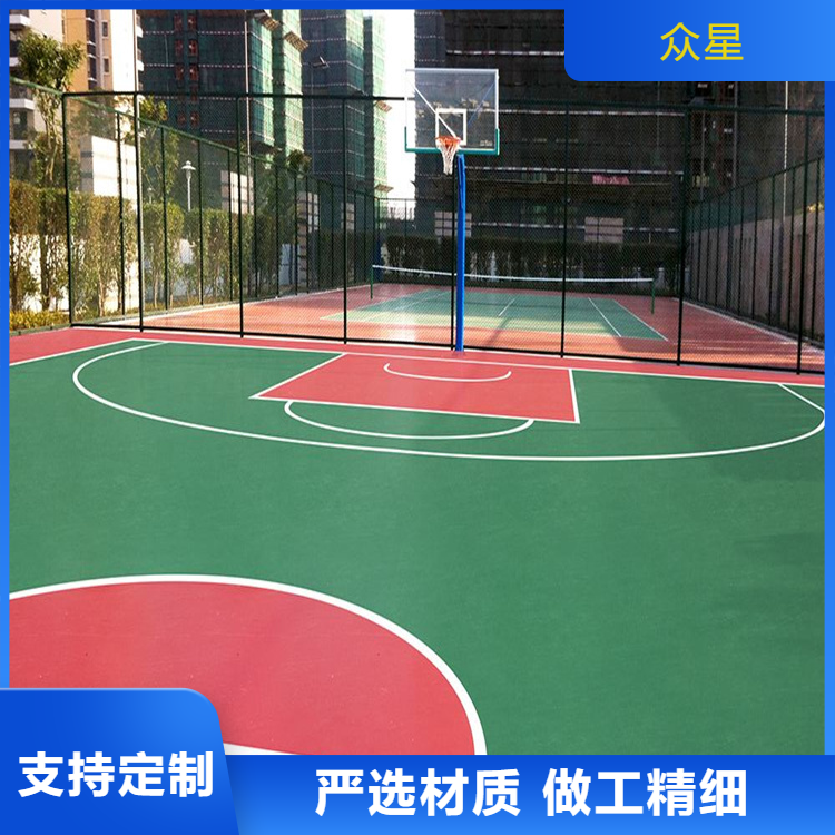铜陵市塑胶地坪篮球场硅PU - 厂家